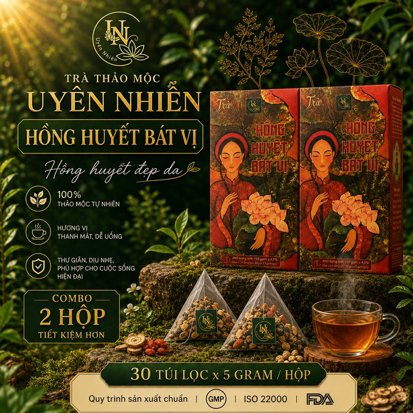 Combo 2 hộp Trà Hồng Huyết Bát Vị