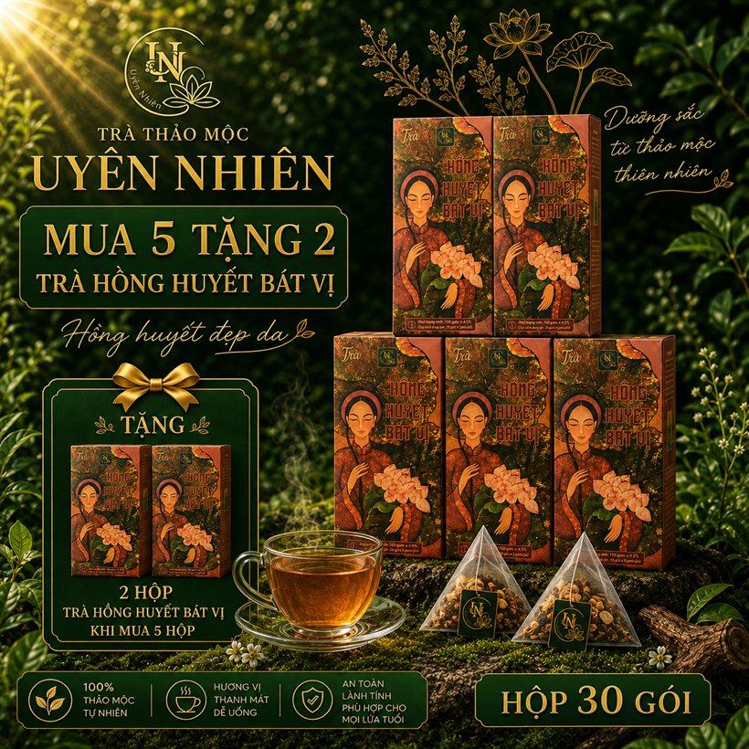 Mua 5 tặng 2 Trà Hồng Huyết Bát Vị